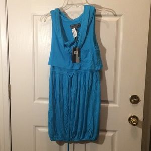 New Zashi blue scoop neck dress size M